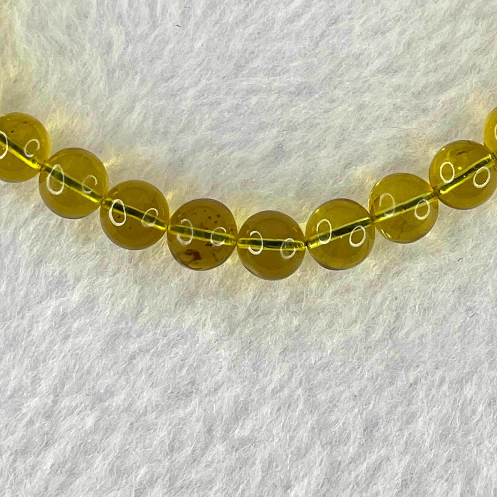 Natural Purple Honey Amber Beads Bracelet 天然紫蜜琥珀手链 3.33g 7.1mm 27 Beads - Huangs Jadeite and Jewelry Pte Ltd