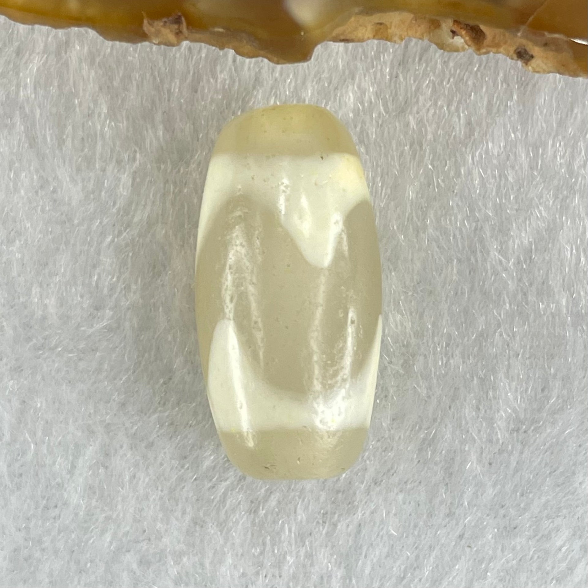 Natural Powerful Tibetan Old Oily Agate Tiger Tooth Daluo Dzi Bead Heavenly Master (Tian Zhu) 虎呀天诛 2.99g 20.1 by 10.1mm - Huangs Jadeite and Jewelry Pte Ltd
