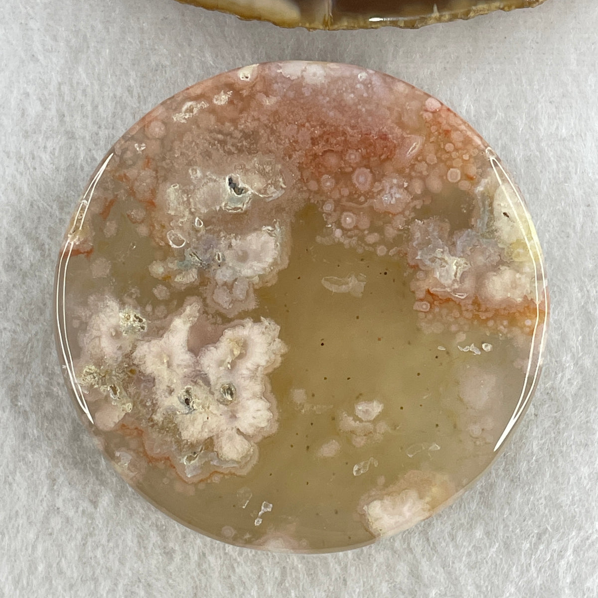 Natural Pink Flower Agate Bangle Set | (104.40g | 55.8mm ID | 10.8 x 7.4mm | Perfect | Blooming Self-Love & Emotional Renewal Anchor, Feng Shui Harmony & Stacking Peace Bangle Set) - Huangs Jadeite and Jewelry Pte Ltd