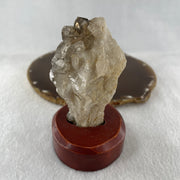 Natural Smoky Quartz Rough Irregular Shape Display in Wooden Stand 178.74g 62.1 by 58.2 by 100.0mm - Huangs Jadeite and Jewelry Pte Ltd
