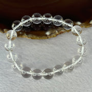 Natural Clear Quartz Bracelet 天然白水晶手链 30.43g 17cm 10.6mm 19 Beads - Huangs Jadeite and Jewelry Pte Ltd
