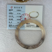 Transparent Purple Peach Yellow Quartzite Jade Bangle 天山水沫玉手镯 Inner Diameter 59.6mm 29.96g 8.4 by 8.4mm - Huangs Jadeite and Jewelry Pte Ltd