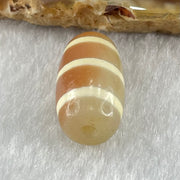 Natural Powerful Tibetan Old Oily Agate 3-Lines Dzi Bead Heavenly Master (Tian Zhu) 三行天诛 3.01g 18.3 by 10.4mm - Huangs Jadeite and Jewelry Pte Ltd