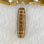 Natural Powerful Tibetan Old Oily Agate 5 Eyes Dzi Bead Heavenly Master (Tian Zhu) 五眼天诛 7.70g 39.2 by 11.6mm - Huangs Jadeite and Jewelry Pte Ltd