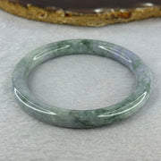 Type A Deep Lavender and Green Piao Hua Jadeite Bangle 34.38g Internal Diameter 56.0mm 8.1 by 8.1mm (External Line) - Huangs Jadeite and Jewelry Pte Ltd