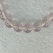 Natural Rose Quartz Beads Bracelet 天然玫瑰石英珠手链 29.34g 17.5cm 10.3mm 20 Beads - Huangs Jadeite and Jewelry Pte Ltd
