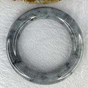 Type A Grey Wuji Piao Hua Jadeite Bangle 87.65g 13.8 by 12.6 mm Internal Diameter 54.2 mm (Very Very Fine Small Internal Lines) - Huangs Jadeite and Jewelry Pte Ltd