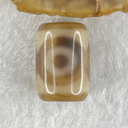 Natural Powerful Tibetan Old Oily Agate 3 Eyes Dzi Bead Heavenly Master (Tian Zhu) 三眼天诛 3.50g 16.0 by 11.0mm - Huangs Jadeite and Jewelry Pte Ltd