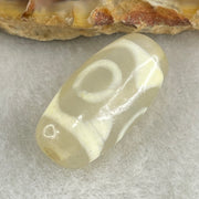 Natural Powerful Tibetan Old Oily Agate 3 Eyes Dzi Bead Heavenly Master (Tian Zhu) 三眼天诛 3.14g 20.2 by 10.3mm - Huangs Jadeite and Jewelry Pte Ltd