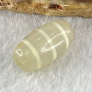 Natural Powerful Tibetan Old Oily Agate 3-Lines Dzi Bead Heavenly Master (Tian Zhu) 三行天诛 3.31g 20.2 by 10.7mm - Huangs Jadeite and Jewelry Pte Ltd