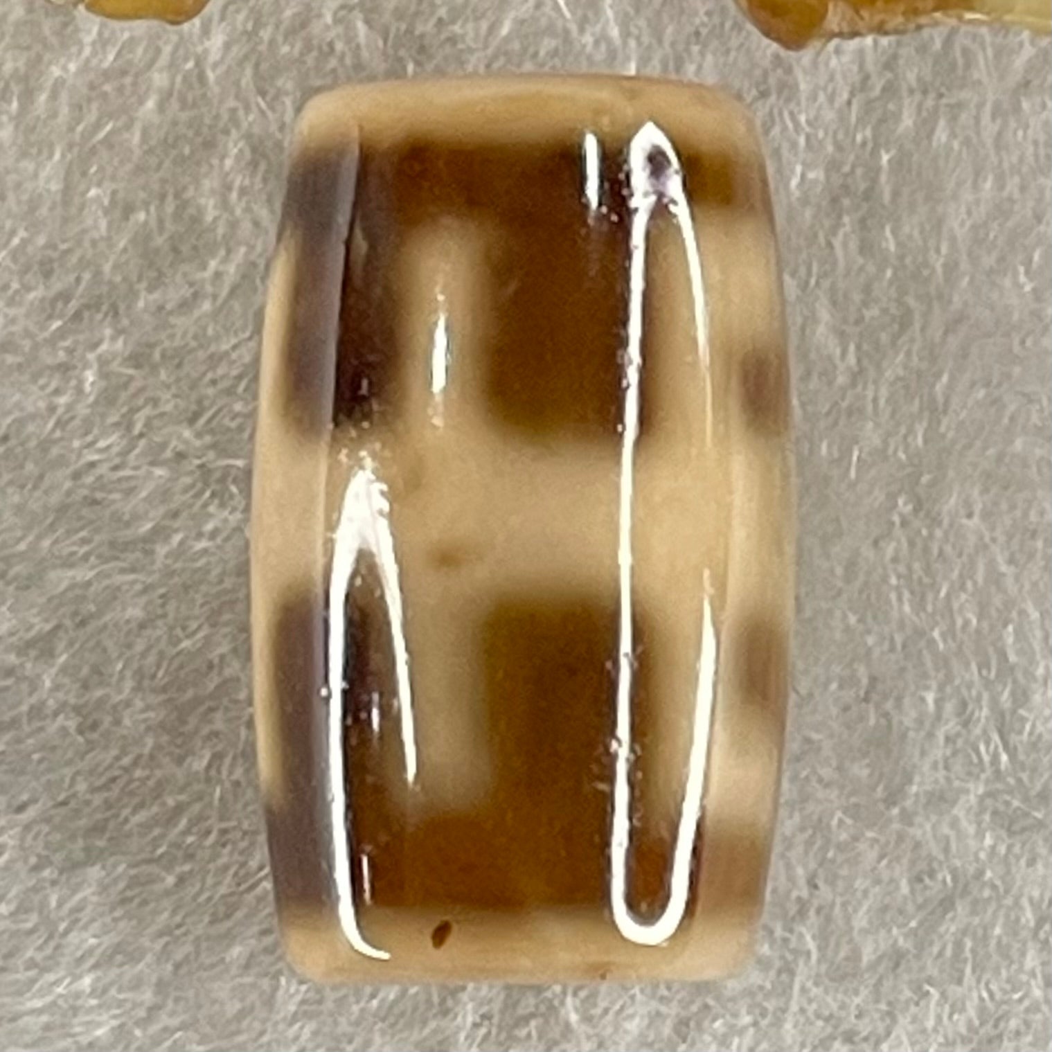 Natural Powerful Tibetan Old Oily Agate Patina Guiren Tairen Human Dzi Bead Totem Amulet Heavenly Master (Tian Zhu) 贵人天诛 5.11g 19.9 by 12.1mm - Huangs Jadeite and Jewelry Pte Ltd