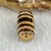 Natural Powerful Tibetan Old Oily Agate Sky Door Serenity 1 Eye Dzi Bead Heavenly Master (Tian Zhu) 一眼天诛 4.85g 19.9 by 11.7mm - Huangs Jadeite and Jewelry Pte Ltd