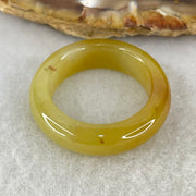 Type A Yellowish Brown Jadeite Ring 5.30g 6.9 by 4.4mm US9.3 HK20.8 (Close to Perfect) - Huangs Jadeite and Jewelry Pte Ltd