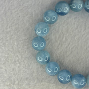 Natural Aquamarine Beads Bracelet 43.13g 18cm 12.4mm 17 Beads - Huangs Jadeite and Jewelry Pte Ltd