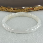 Type A Semi Icy Faint Lavender Green with Reddish Spot Jadeite Oval Bangle Internal Diameter 54.4mm 21.33g 7.5 by 6.0mm (very slight internal line) - Huangs Jadeite and Jewelry Pte Ltd