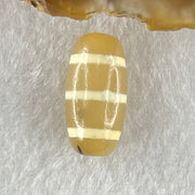 Natural Powerful Tibetan Old Oily Agate 3-Lines Dzi Bead Heavenly Master (Tian Zhu) 三行天诛 2.57g 18.8 by 9.6mm - Huangs Jadeite and Jewelry Pte Ltd