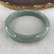 Type A Full Green Bangle 48.97g inner Dia 59.4mm 12.0 by 7.4mm (NO LINE) - Huangs Jadeite and Jewelry Pte Ltd