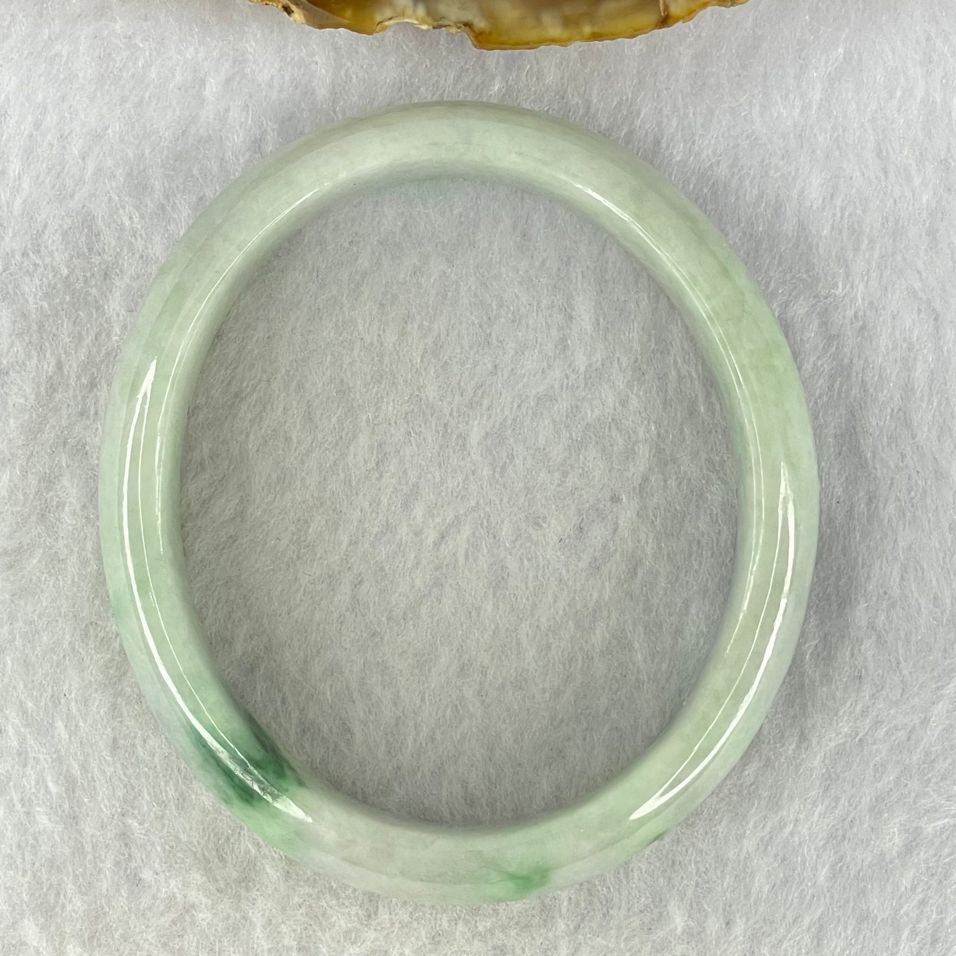 Type A Green Lavender and Blueish Green Piao Hua Jadeite Bangle Internal Diameter 56.4mm 41.62g 12.9 by 6.9mm (Slight Internal Lines) - Huangs Jadeite and Jewelry Pte Ltd