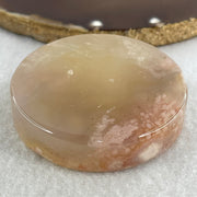 Natural Pink Flower Agate Bangle Set | (104.40g | 55.8mm ID | 10.8 x 7.4mm | Perfect | Blooming Self-Love & Emotional Renewal Anchor, Feng Shui Harmony & Stacking Peace Bangle Set) - Huangs Jadeite and Jewelry Pte Ltd