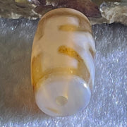 Natural Powerful Tibetan Old Oily Agate Patina Guiren Tairen Human Dzi Bead Totem Amulet Heavenly Master (Tian Zhu) 贵人天诛 4.72g 20.0 by 11.7mm - Huangs Jadeite and Jewelry Pte Ltd