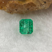 Natural Colombia Green Emerald (Beryl) Cut-Cornered Rectangular step cut 0.64ct 4.9 by 4.7 by 3.7mm - Huangs Jadeite and Jewelry Pte Ltd
