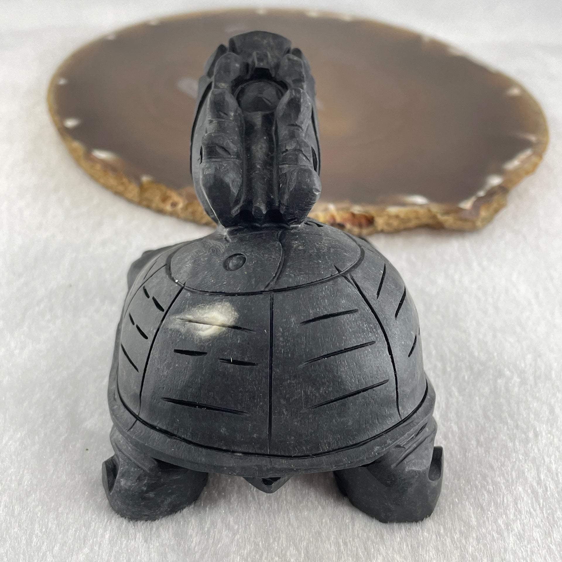 Rare Natural Tibetan Meteorite Tektite Dragon Turtle Display 392.0g 91.0 by 65.4 by 66.5mm - Huangs Jadeite and Jewelry Pte Ltd