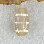 Natural Powerful Tibetan Old Oily Agate 3-Lines Dzi Bead Heavenly Master (Tian Zhu) 三行天诛 2.89g 19.6 by 10.0mm - Huangs Jadeite and Jewelry Pte Ltd