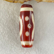 Natural Powerful Tibetan Old Oily Red White Agate One Eye Water Element Dzi Bead Heavenly Master (Tian Zhu) 一眼水元素天珠 10.07g 37.8 by 10.93g 37.8 by 13.7mm - Huangs Jadeite and Jewelry Pte Ltd