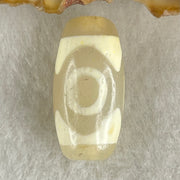 Natural Powerful Tibetan Old Oily Agate 3 Eyes Dzi Bead Heavenly Master (Tian Zhu) 三眼天诛 2.90g 20.1 by 10.1mm - Huangs Jadeite and Jewelry Pte Ltd