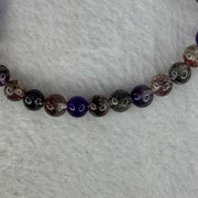 Very Good Grade Natural Transparent Yellow Black Super 7 Beads Bracelet 非常好的等级天然透明深黄黑色超级七珠手链 11.65g 16cm 6.8mm 29 Beads - Huangs Jadeite and Jewelry Pte Ltd