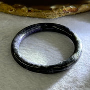 Type A Black Grey Wuji Jadeite Baby Bangle 15.07g Internal Diameter 39.8mm 6.6 by 6.2mm - Huangs Jadeite and Jewelry Pte Ltd