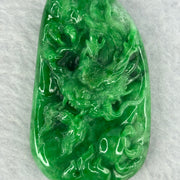 Grand Master Type A Spicy Green Jadeite Dragon 38.59g 54.6 by 31.6 by 11.3mm - Huangs Jadeite and Jewelry Pte Ltd