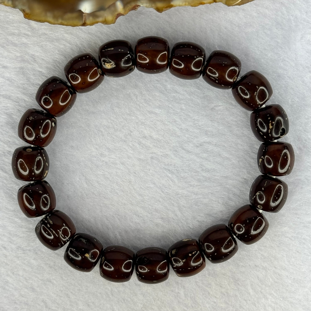 Old Bodhi Seed Beads Bracelet 紫金鼠手链 13.68g 17.5cm 10.6mm 20 Beads - Huangs Jadeite and Jewelry Pte Ltd