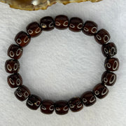 Old Bodhi Seed Beads Bracelet 紫金鼠手链 13.68g 17.5cm 10.6mm 20 Beads - Huangs Jadeite and Jewelry Pte Ltd