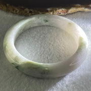 Type A Lavender with Green Piao Hua Jadeite Bangle 57.93g Internal Diameter 56.4mm 11.8 by 9.0mm (Slight External Roughs and Significant Internal Lines) - Huangs Jadeite and Jewelry Pte Ltd