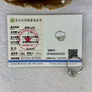 Type A Icy Light Green Jadeite with Crystals in S925 Sliver Ring (Adjustable Size) 2.00g 10.5 by 7.6 by 3.0mm - Huangs Jadeite and Jewelry Pte Ltd