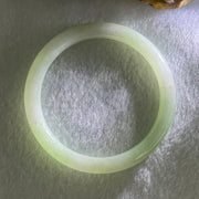 Baby Kids Type A Light Green Jadeite Bangle Internal Diameter 44.0mm 14.76g 60 by 6.0mm (Slight Internal Line) - Huangs Jadeite and Jewelry Pte Ltd
