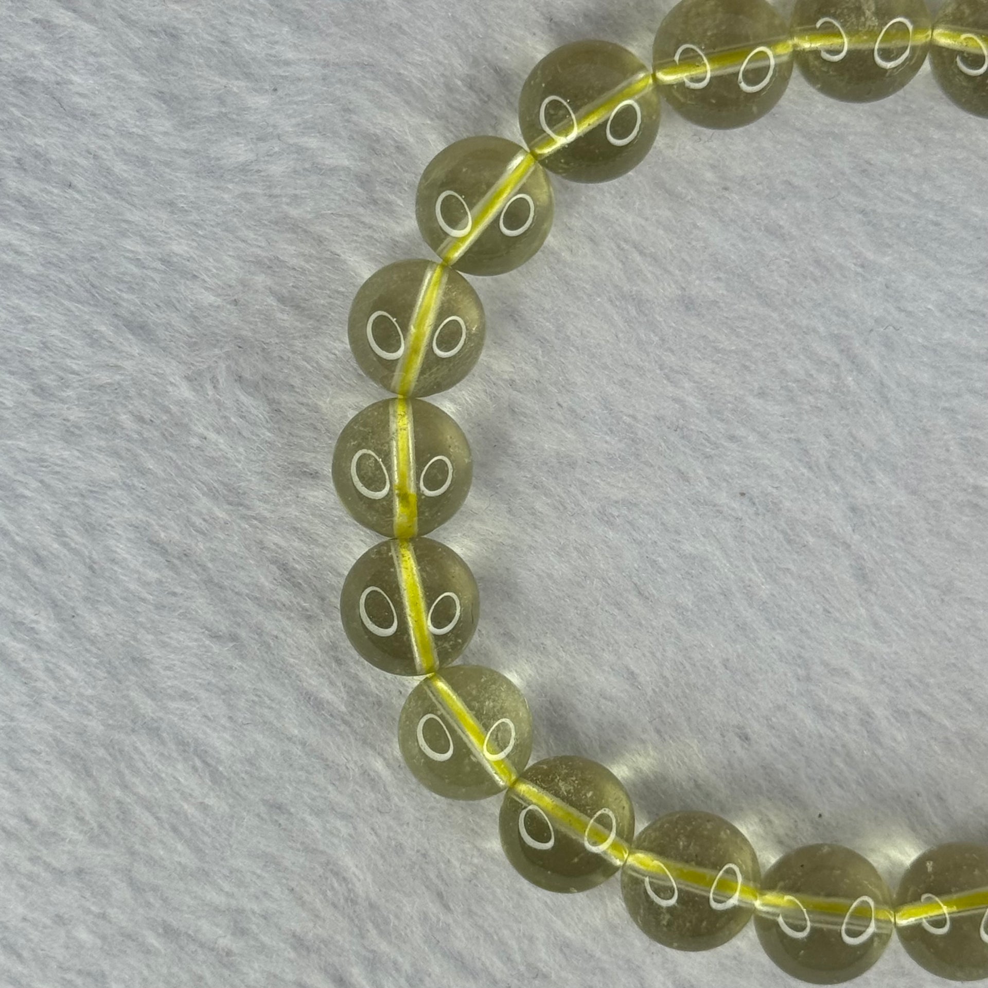 Natural Libyan Moldavite Meteorite Crystal Beads Bracelet 天然利比亚陨石手链 22.62g 17.5cm 9.9mm 21 Beads - Huangs Jadeite and Jewelry Pte Ltd