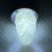 Type A Semi Icy Light Blueish Green Jadeite Leaf Pendant 2.06g 26.7 by 15.0 by 3.5mm - Huangs Jadeite and Jewelry Pte Ltd