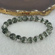 Very Good Grade Natural Green Phantom Quartz Beads Bracelet 23.14g 17cm 9.3mm 22 Beads - Huangs Jadeite and Jewelry Pte Ltd