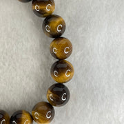 Natural Yellow Tiger's Eye Quartz Beads Bracelet 24.95g 15cm 10.0mm 19 Beads - Huangs Jadeite and Jewelry Pte Ltd