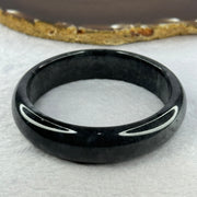 Type A Wuji Greyish Black Jadeite Bangle 72.38g Internal Diameter 60.4mm 16.2 by 8.4mm (Close to Perfect) - Huangs Jadeite and Jewelry Pte Ltd