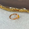 Natural Citrine in Sliver Rose Gold Ring (Adjustable Size) 925银天然黄水晶戒指 2.41g 7.4 by 5.1 by 4.0mm - Huangs Jadeite and Jewelry Pte Ltd