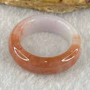 Type A Reddish Brown and Light Lavender Jadeite Ring 4.37g 6.8 by 4.0mm US7.4 HK16.2 (Very Slight Internal Line) - Huangs Jadeite and Jewelry Pte Ltd