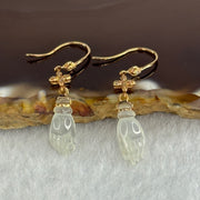 Type A HighIcy White Jade Jadeite Guan Yin’s Midas Touch 18k Rose Gold 1.58g 36.3 by 6.1 by 3.2mm - Huangs Jadeite and Jewelry Pte Ltd