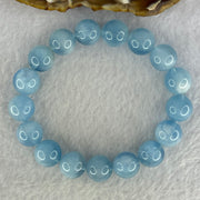 Natural Aquamarine Beads Bracelet 43.09g 18cm 12.3mm 17 Beads - Huangs Jadeite and Jewelry Pte Ltd