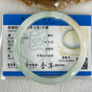 Type A Light Green with Brown Patches Jadeite Bangle 34.69g Inner Diameter 59.7mm 9.3 by 6.9mm (Very Slight Internal Lines) - Huangs Jadeite and Jewelry Pte Ltd