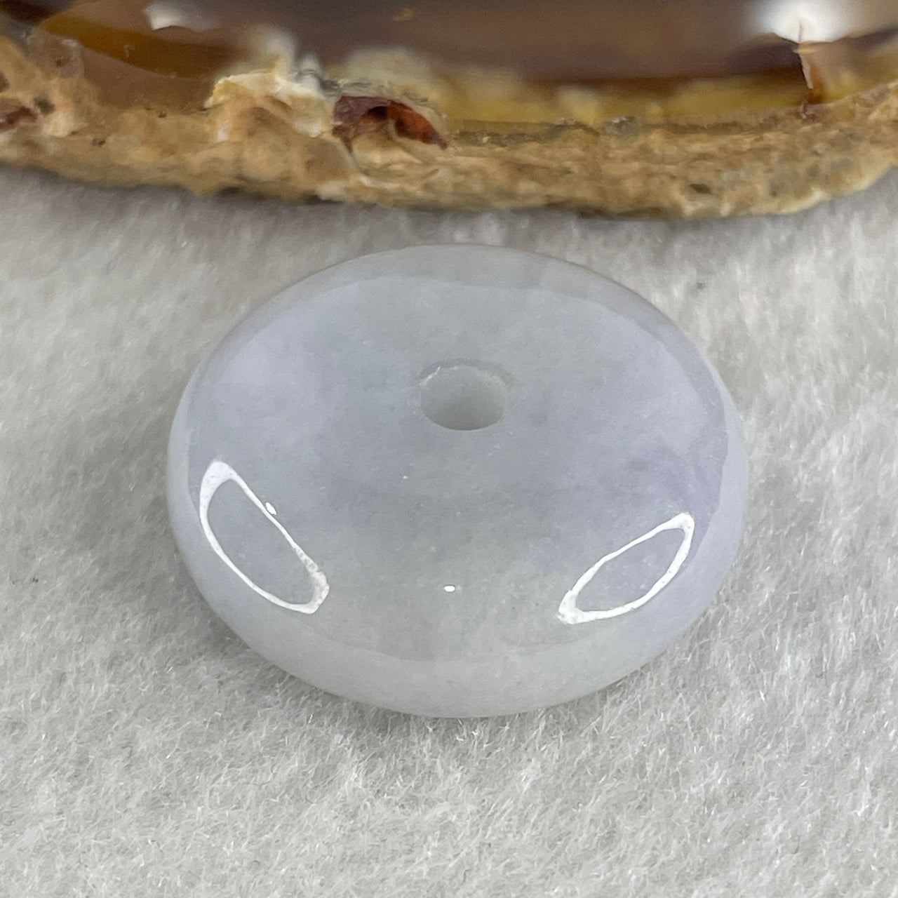 Natural Type A Lavender Jadeite Donut Pendant 9.32g 22.9 by 8.1mm - Huangs Jadeite and Jewelry Pte Ltd