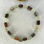 Natural Phantom Quartz Crystal Beads Bracelet 32.23g 17.5cm 13.6 by 8.2 by 5.0mm 23pcs - Huangs Jadeite and Jewelry Pte Ltd