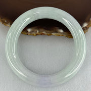Type A Light Blueish Green and Lavender Jadeite Bangle Internal Diameter 56.7mm 82.96g 13.0 by 11.8mm (Close to Perfect) - Huangs Jadeite and Jewelry Pte Ltd